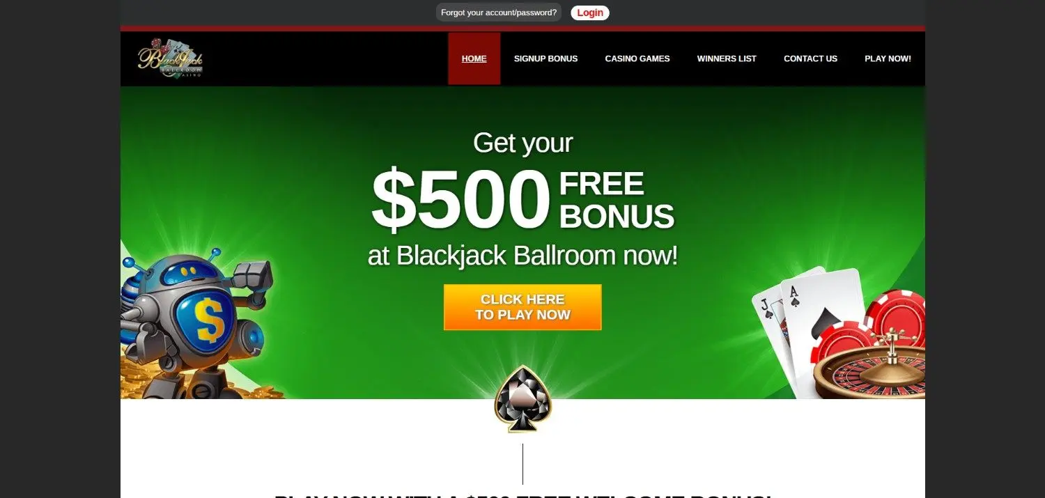 Blackjack Ballroom Homepage