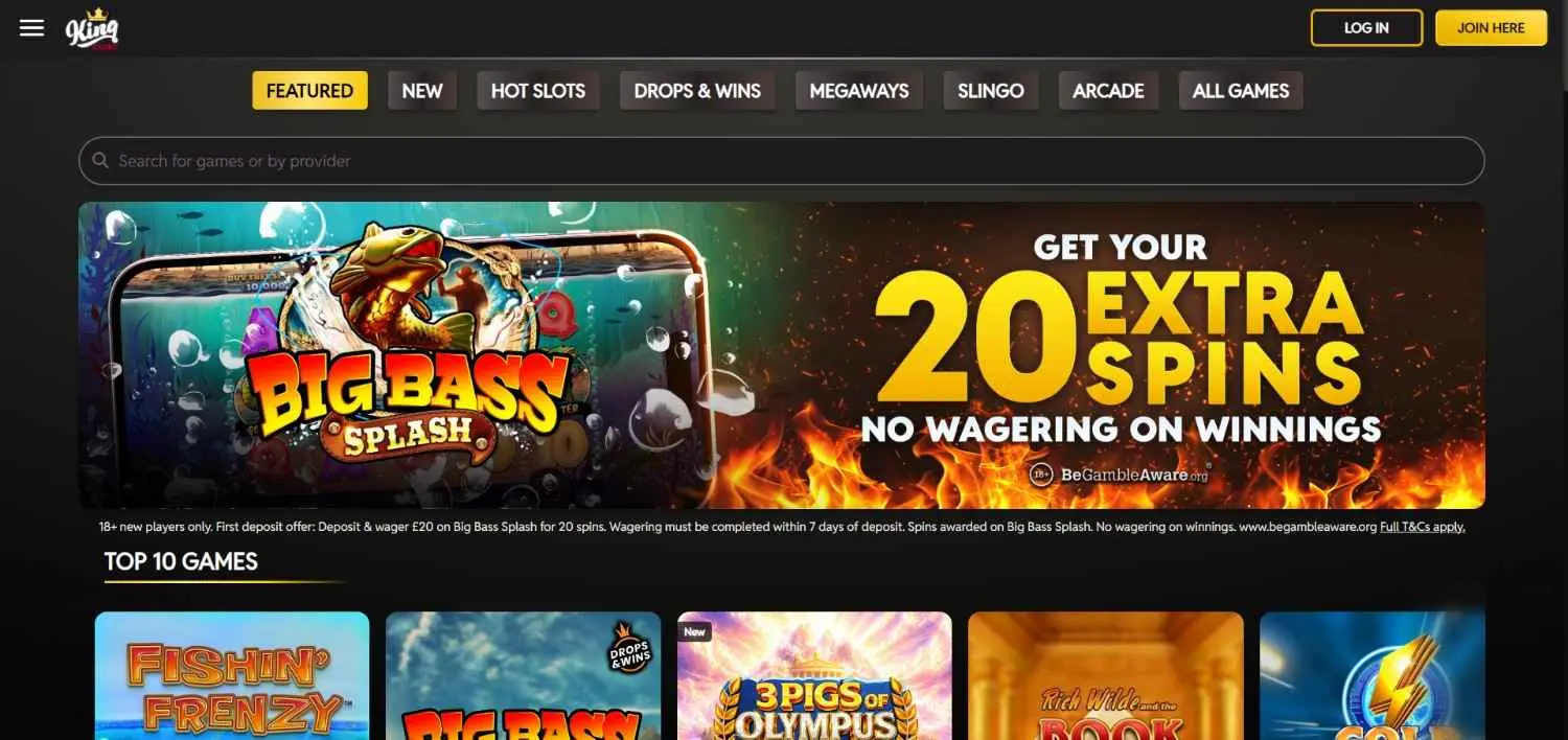 King Casino Homepage