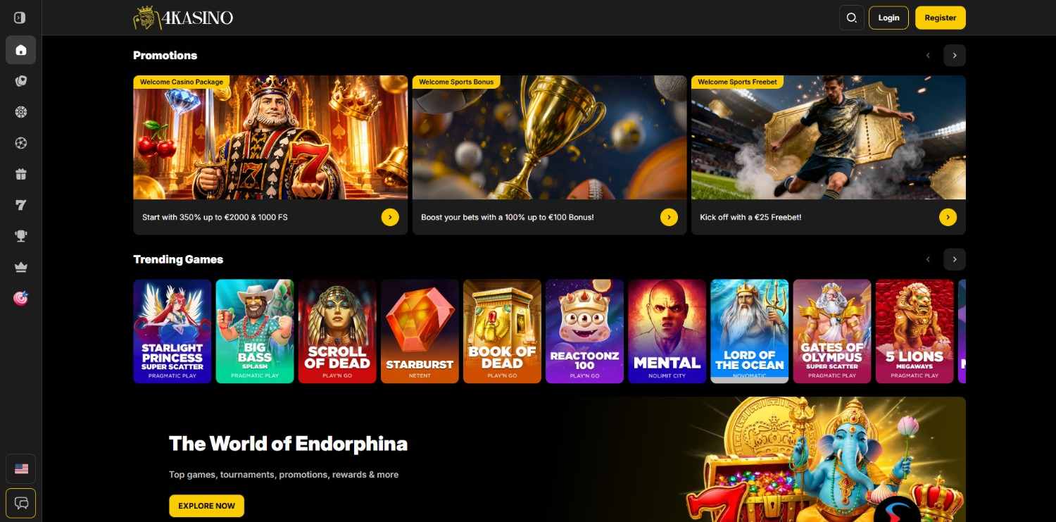4Kasino Homepage