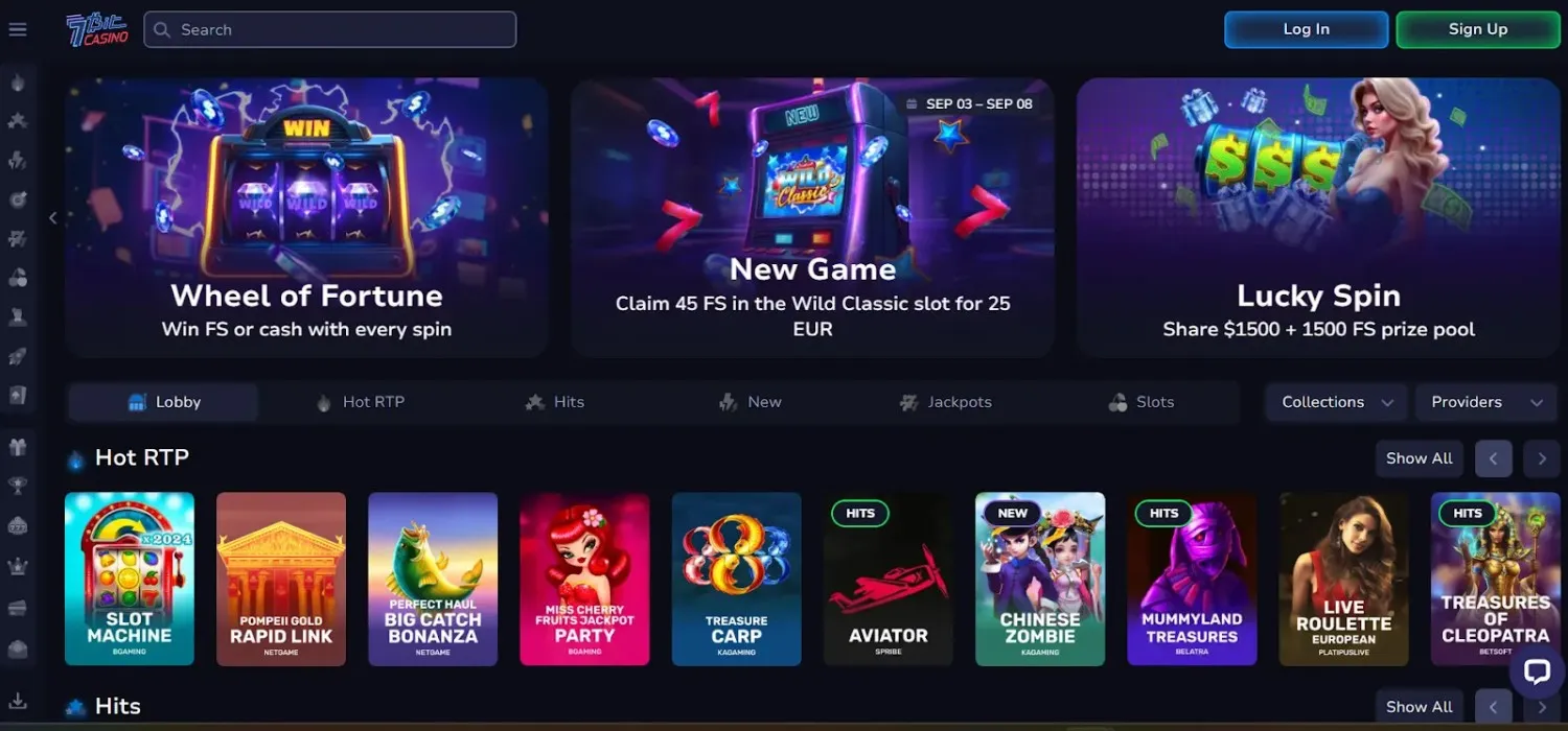 7Bit Casino homepage