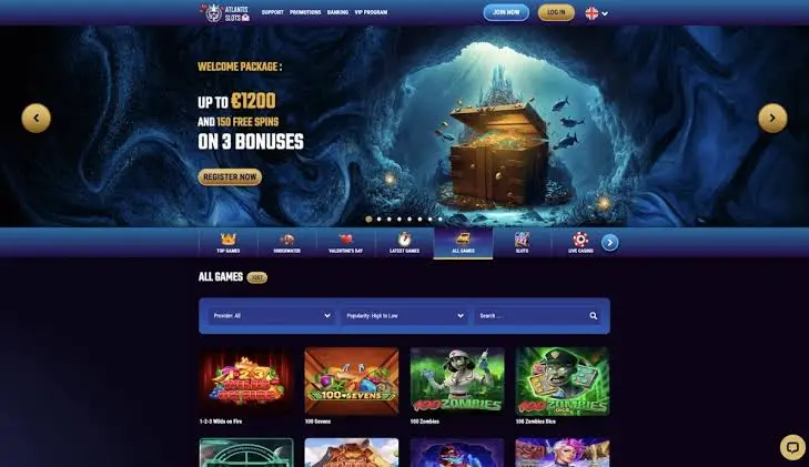 Atlantis Slots Homepage