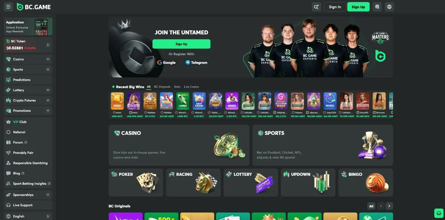 BC.Game Homepage