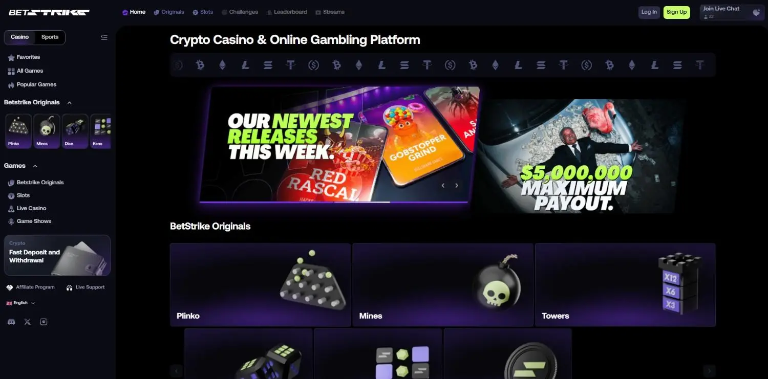 BetStrike Homepage