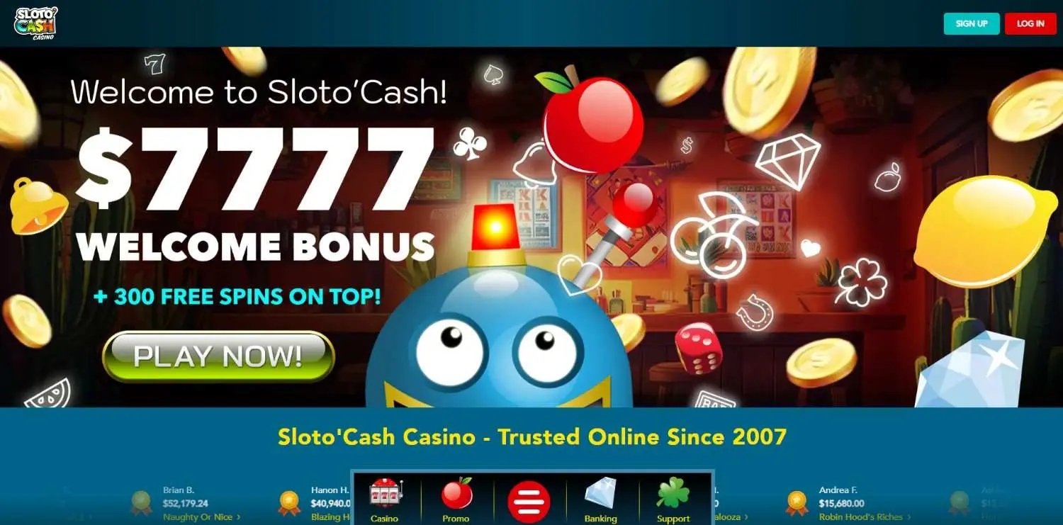 Slotocash Casino Homepage