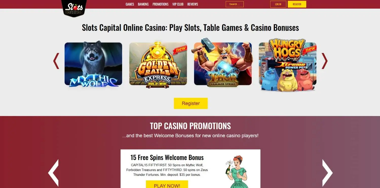 Slots Capital Homepage