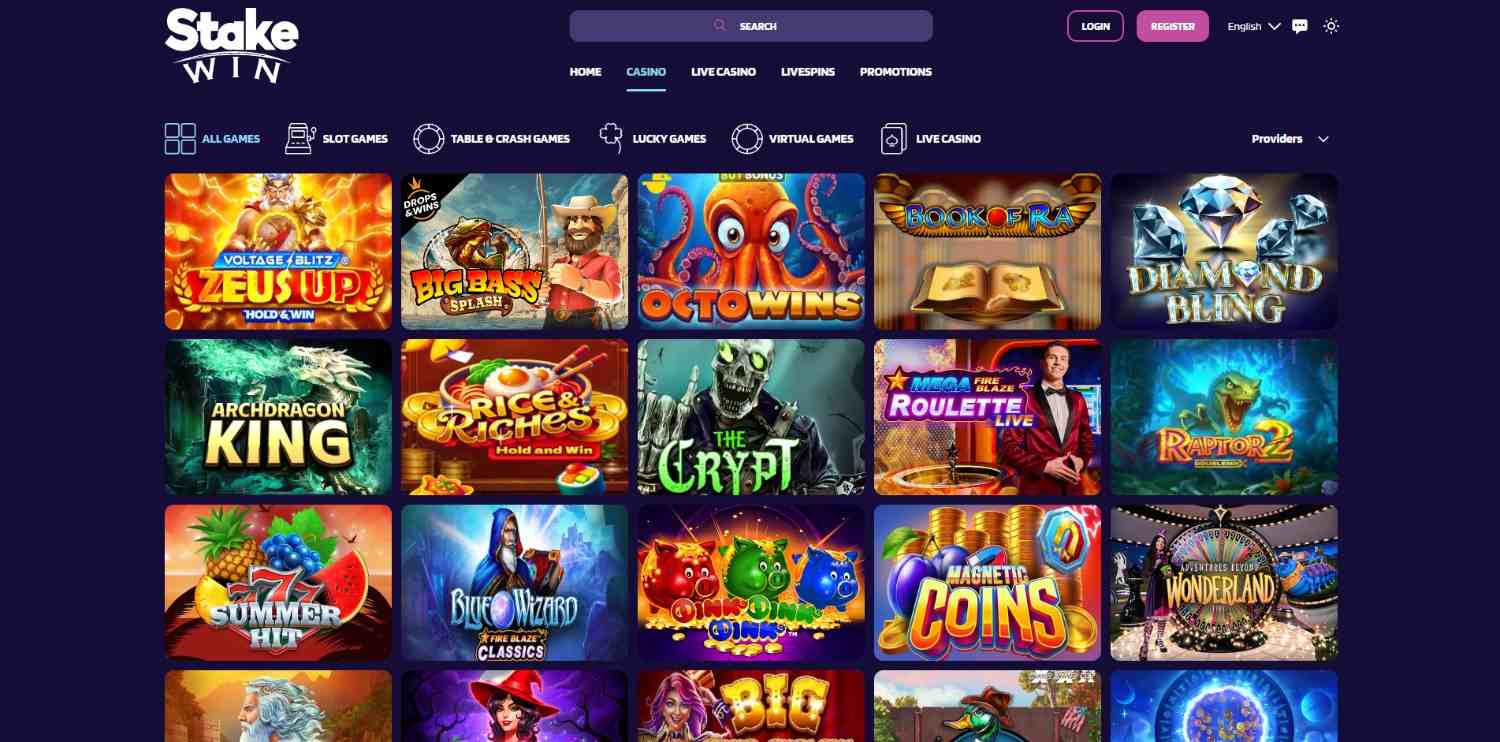 StakeWin Homepage
