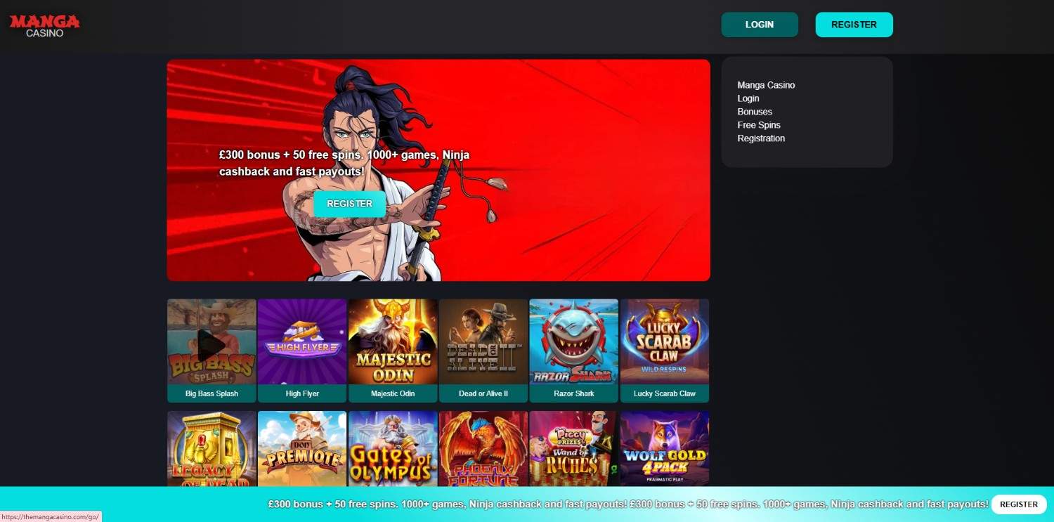 manga casino homepage