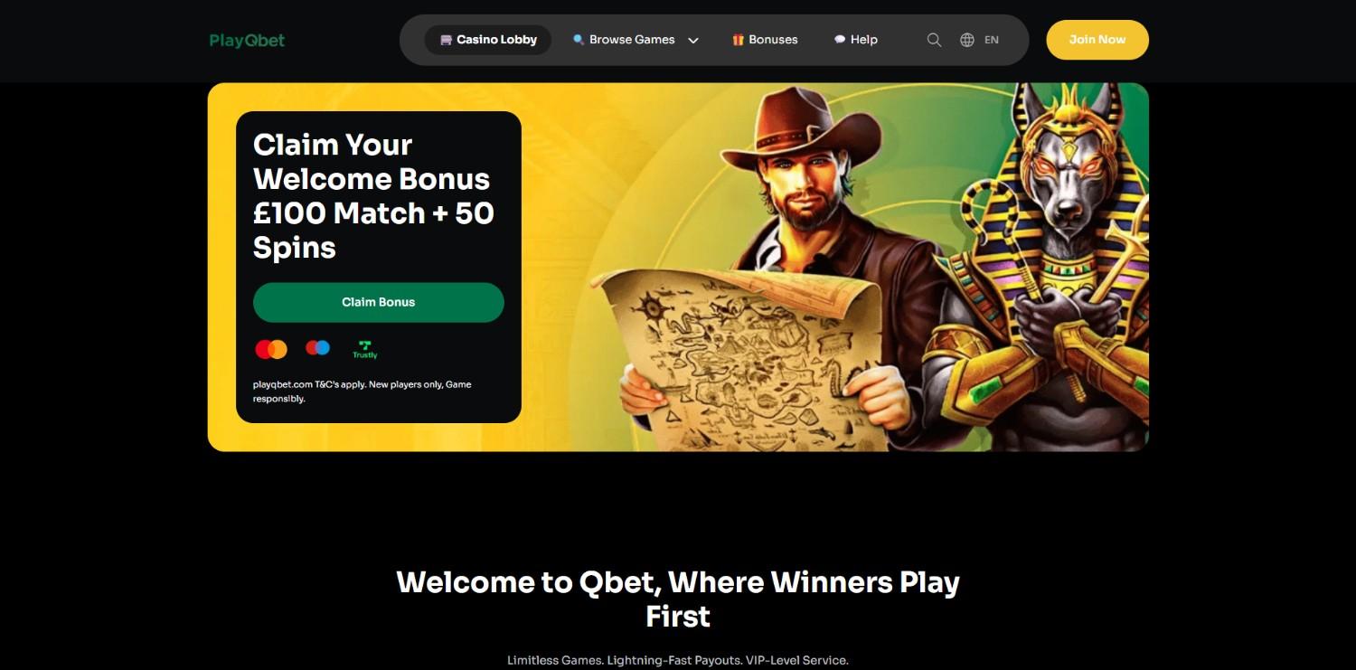 qbet casino homepage