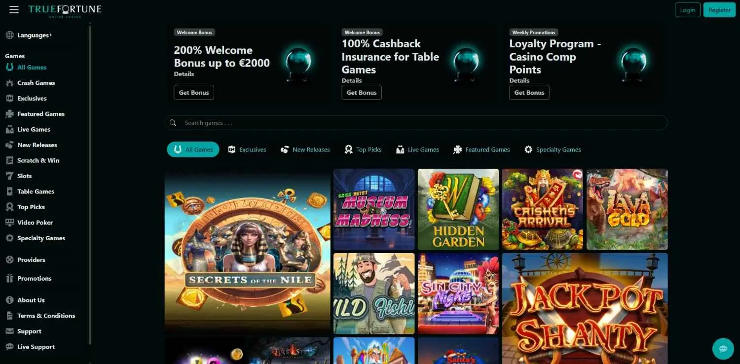 True Fortune Homepage