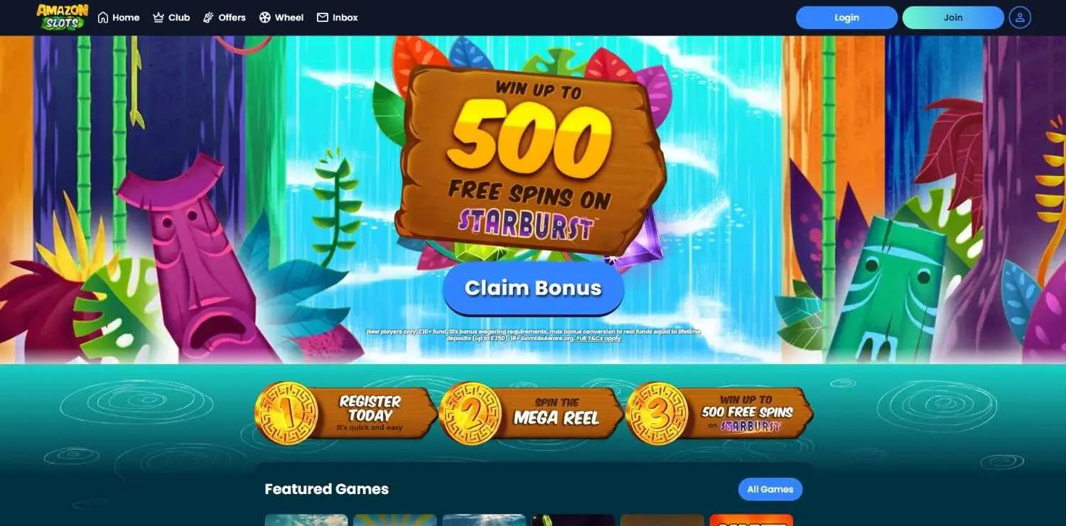 Amazon Slots Homepage