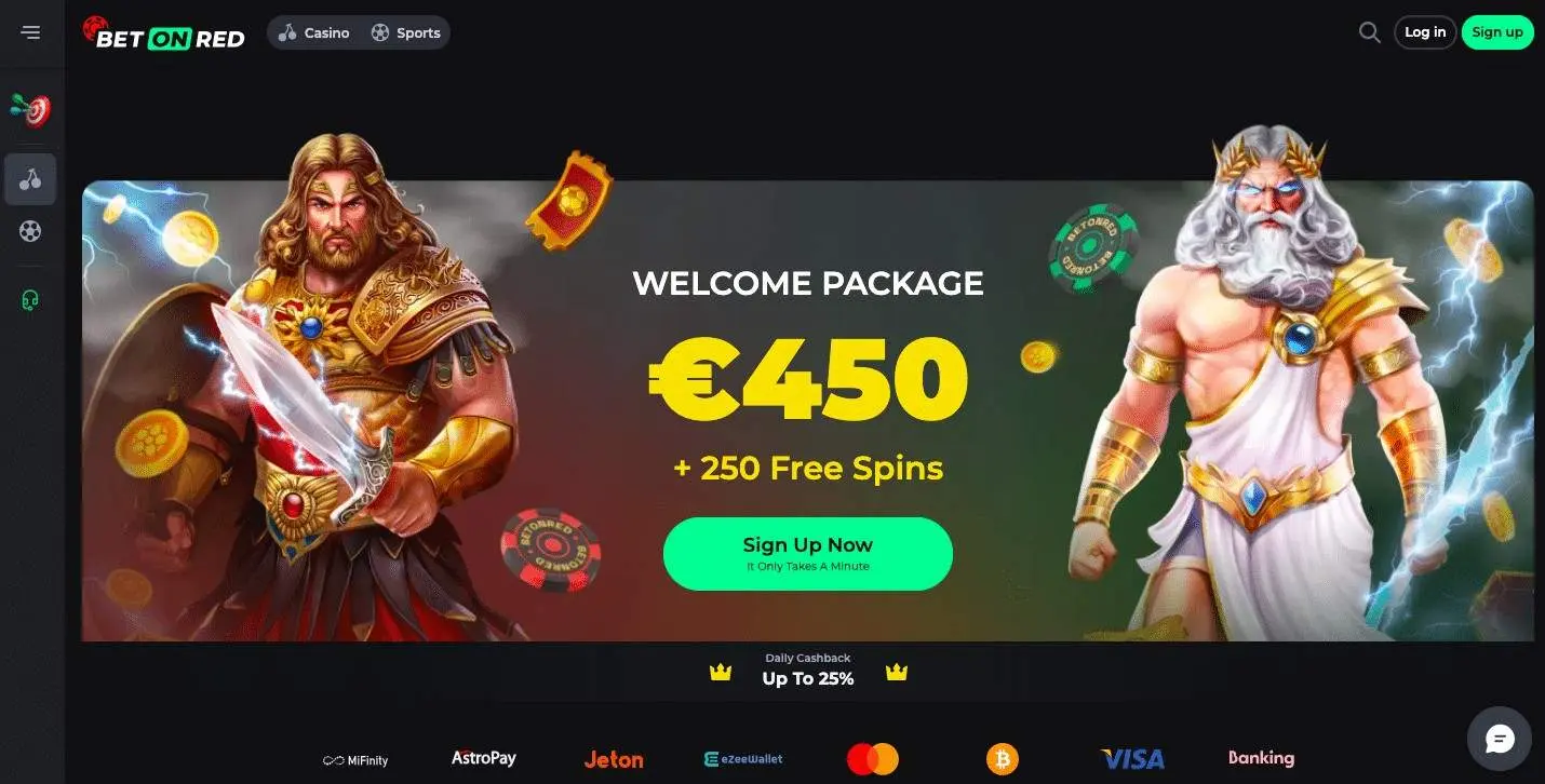 BetOnRed Homepage