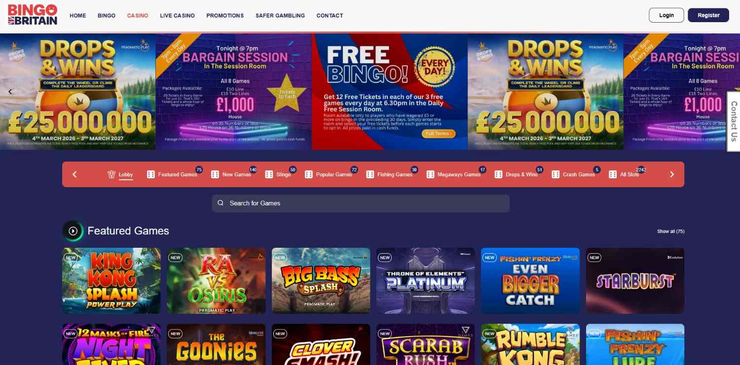 Bingo Britain Homepage