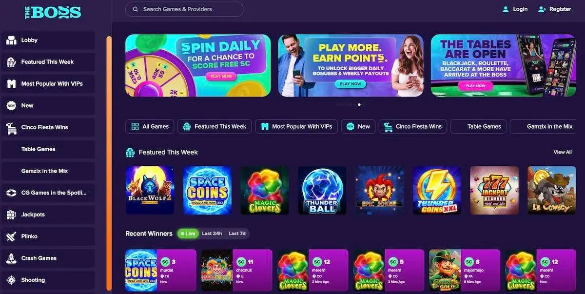 Bonus Boss Homepage