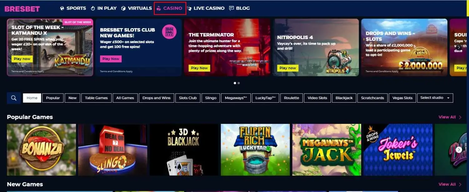 BresBet Homepage
