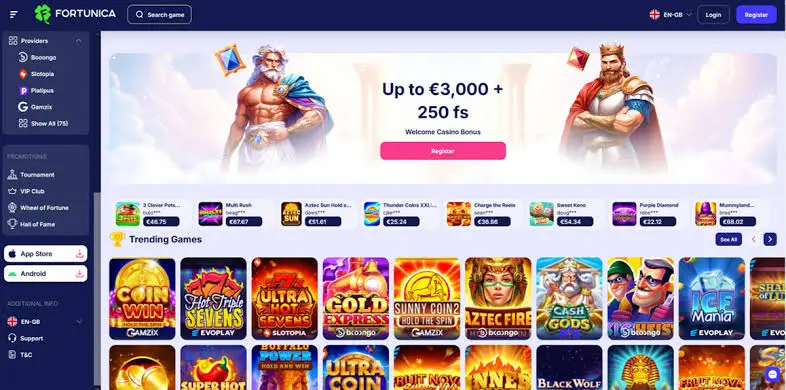 Fortunica Homepage