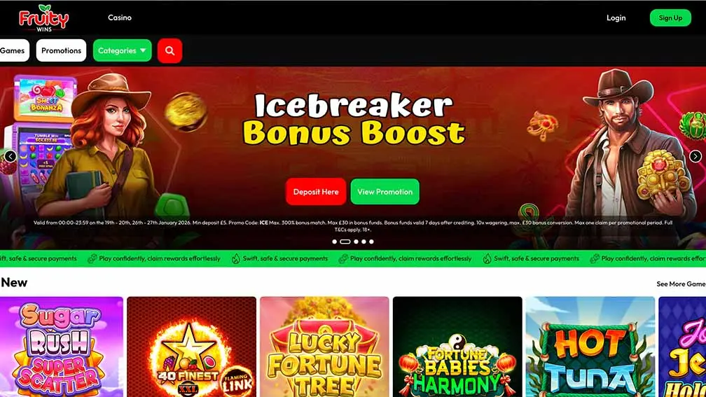 Fruity Wins Homepage