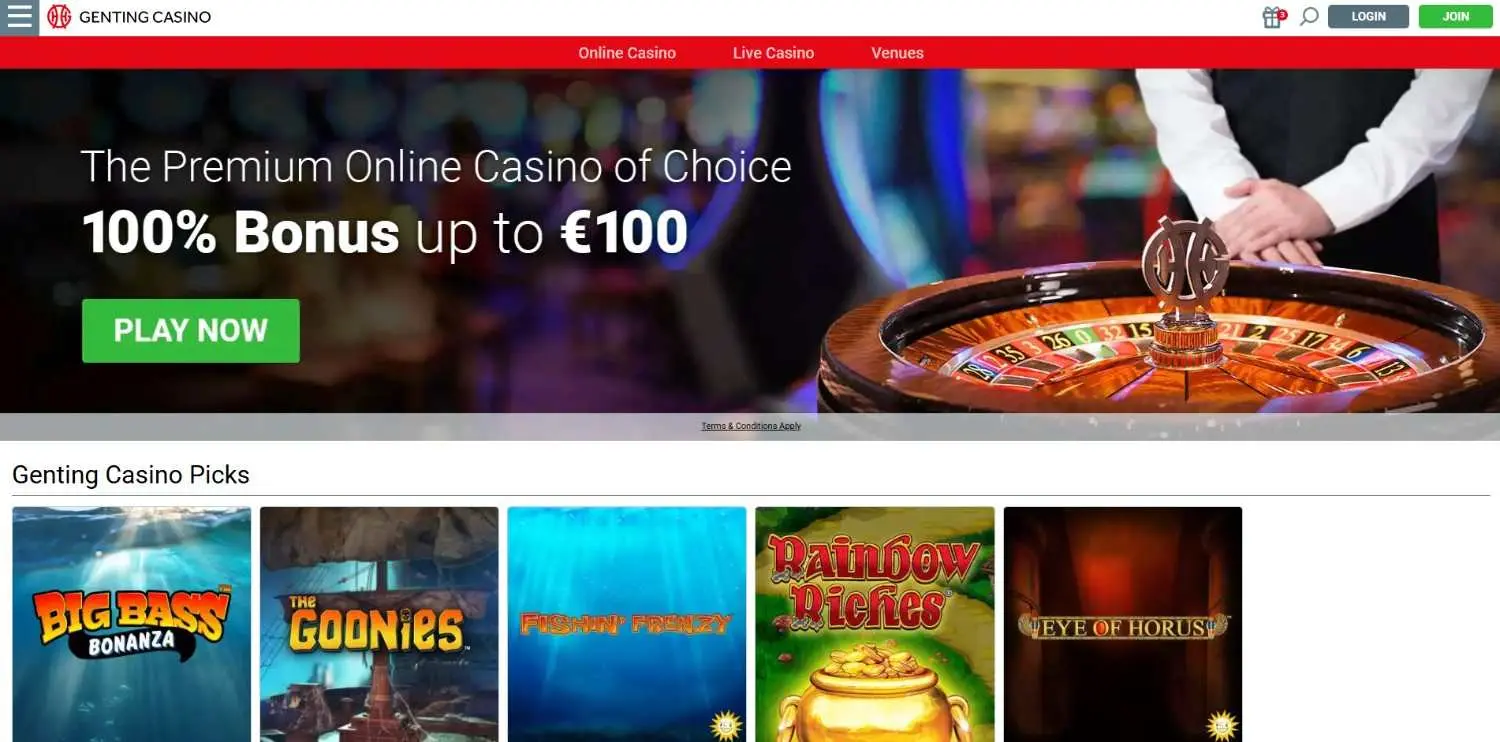 Genting Casino Homepage
