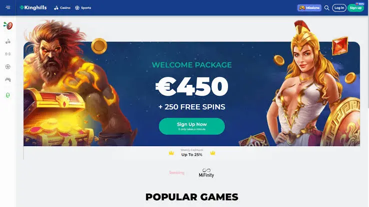 Kinghills Casino Homepage