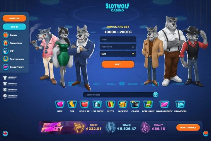 SlotWolf Homepage