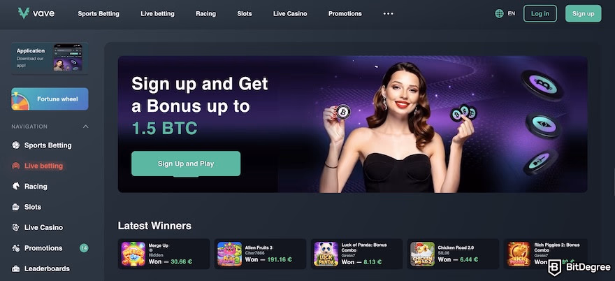 Vave Homepage