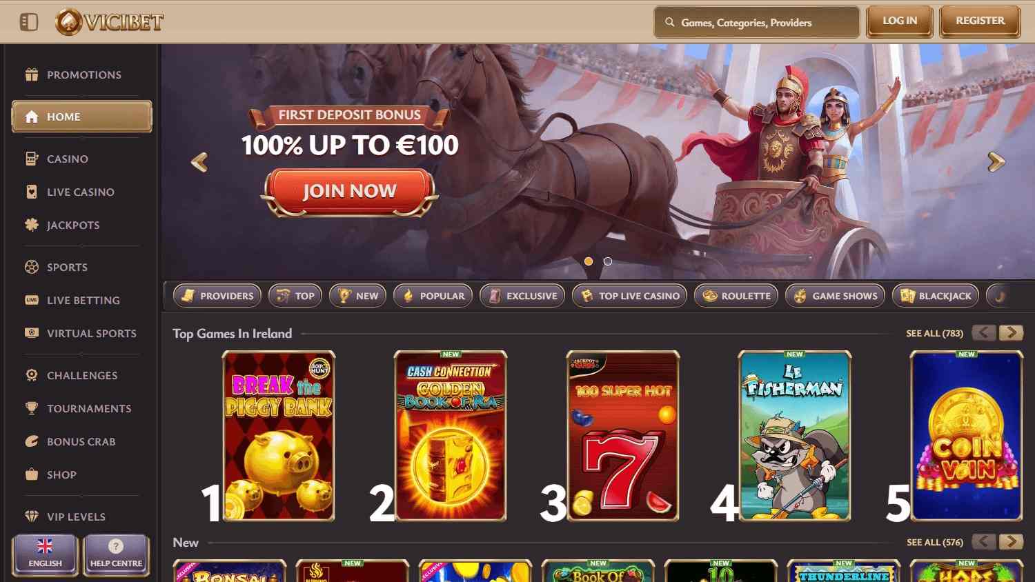 ViciBet Homepage