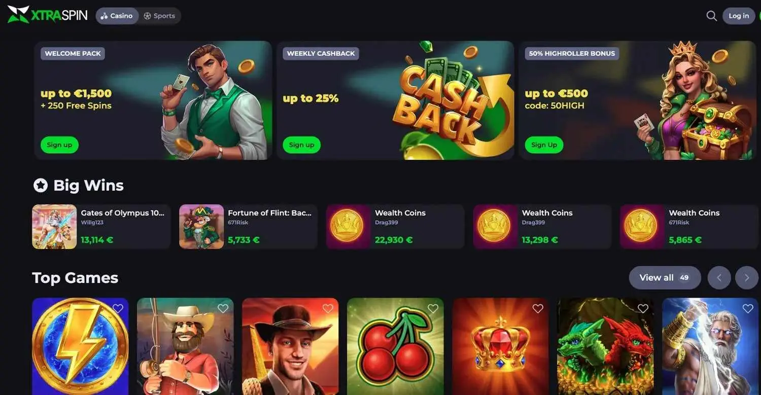 XtraSpin Homepage