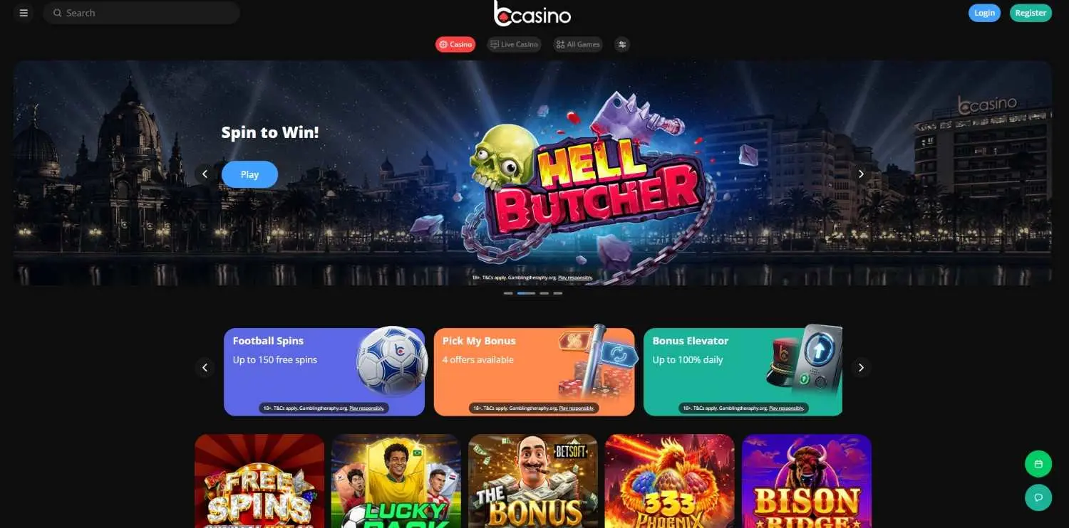 bCasino Homepage