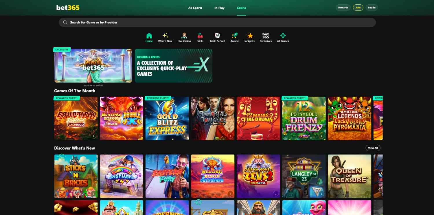 Bet365 Homepage