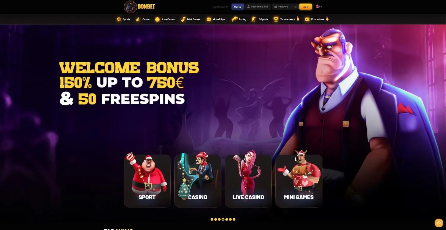 Donbet Casino Homepage