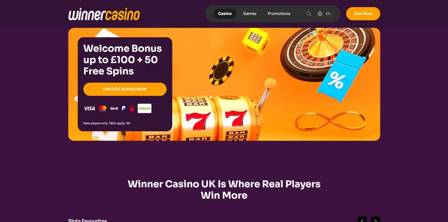 Winner Casino Homepage