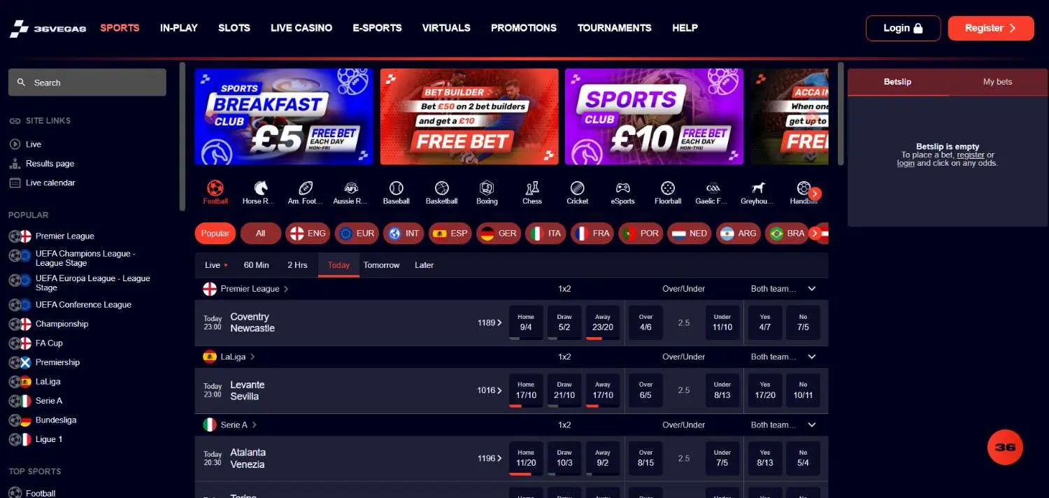 36Vegas Homepage