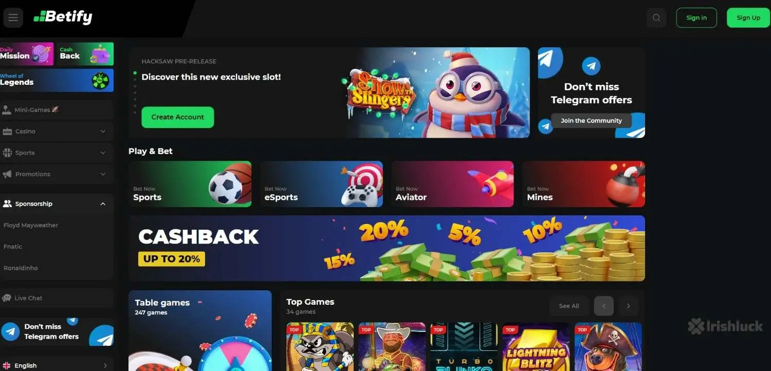 Betify Homepage