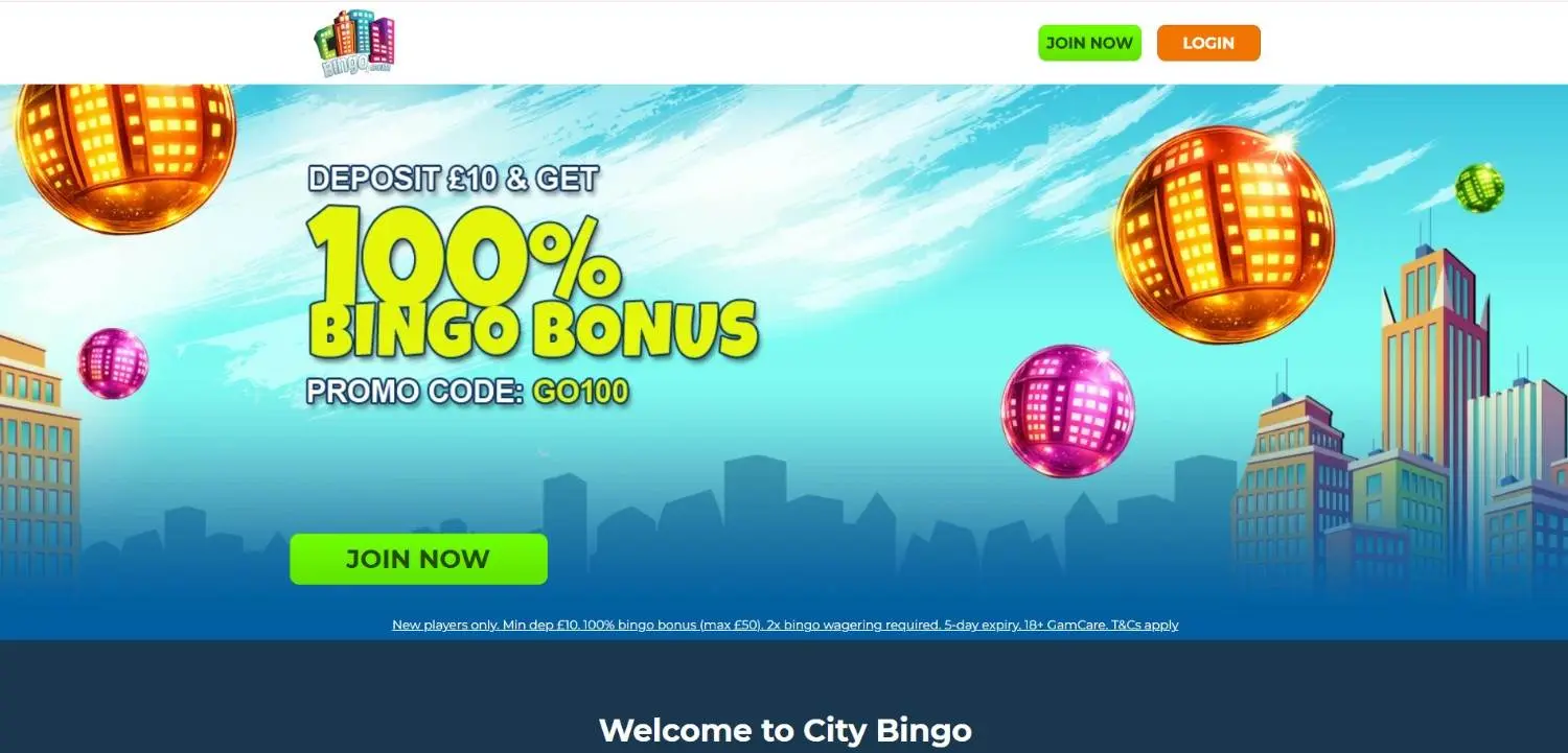 City Bingo Homepage