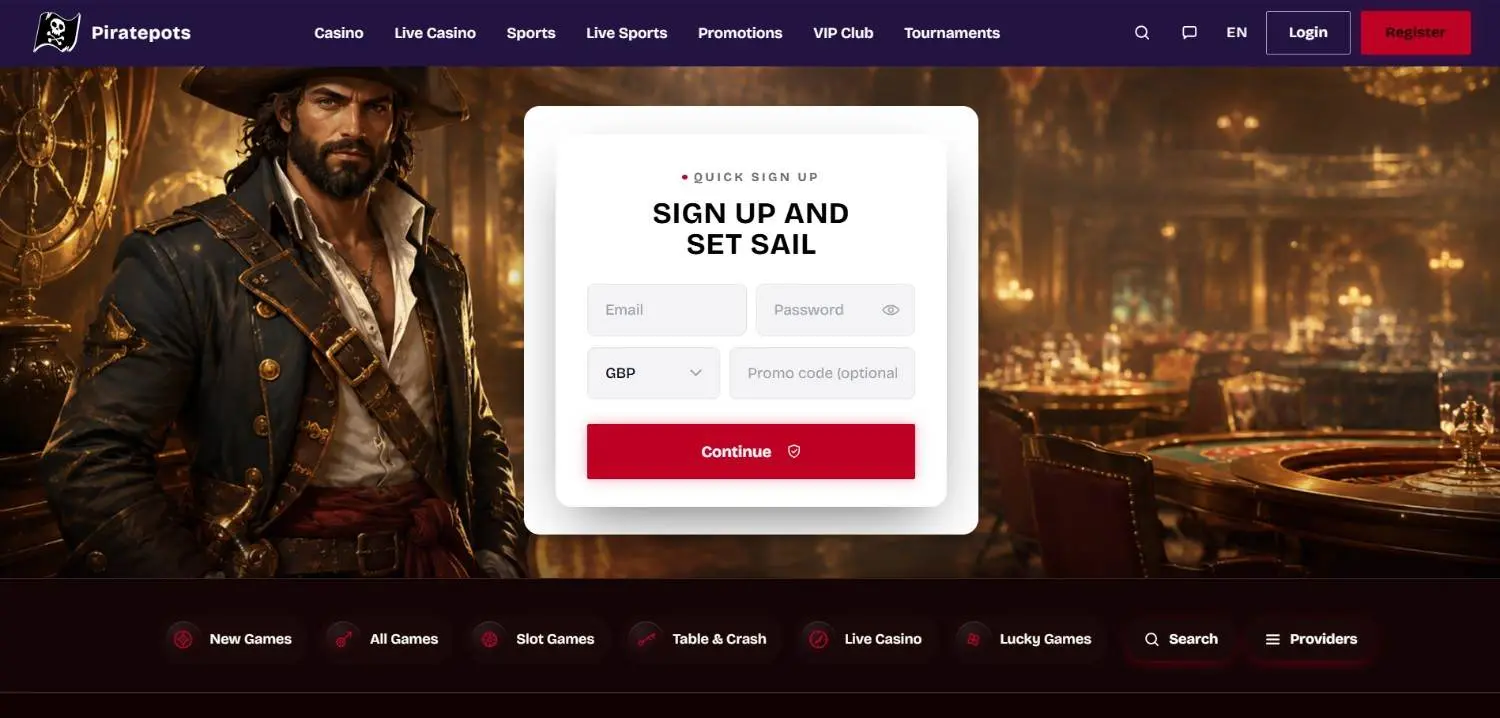 Piratepots Homepage