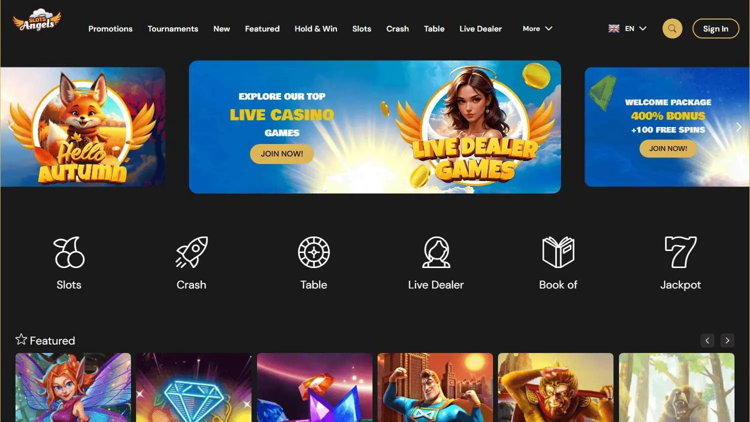 SlotsAngel Homepage