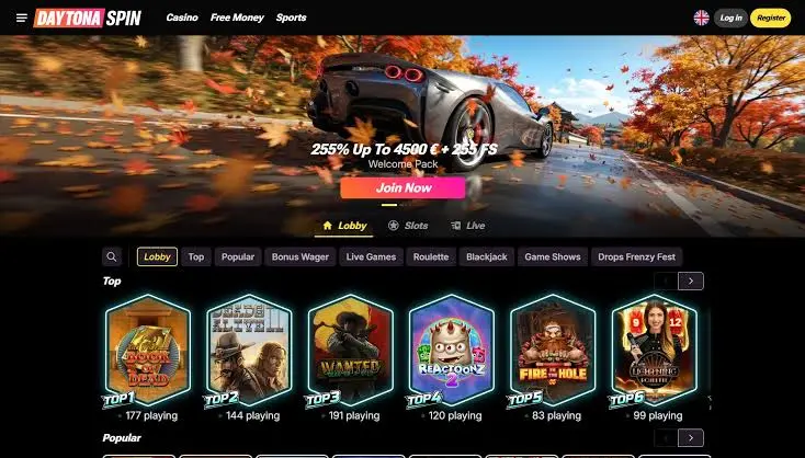 Daytona Spin Homepage